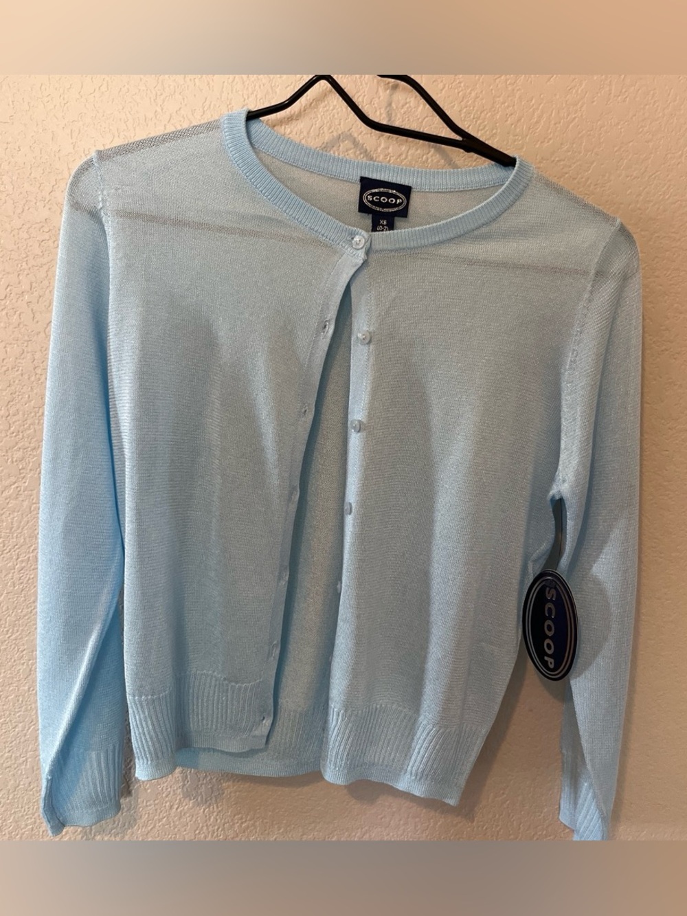 Scoop Light Blue women’s  NWT  Cardigan Sweater